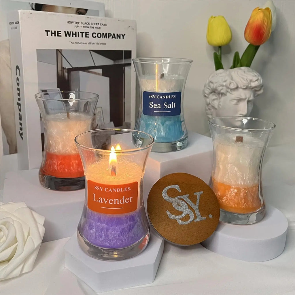 Luxury Rose Soy Candle – Wooden Wick Edition
