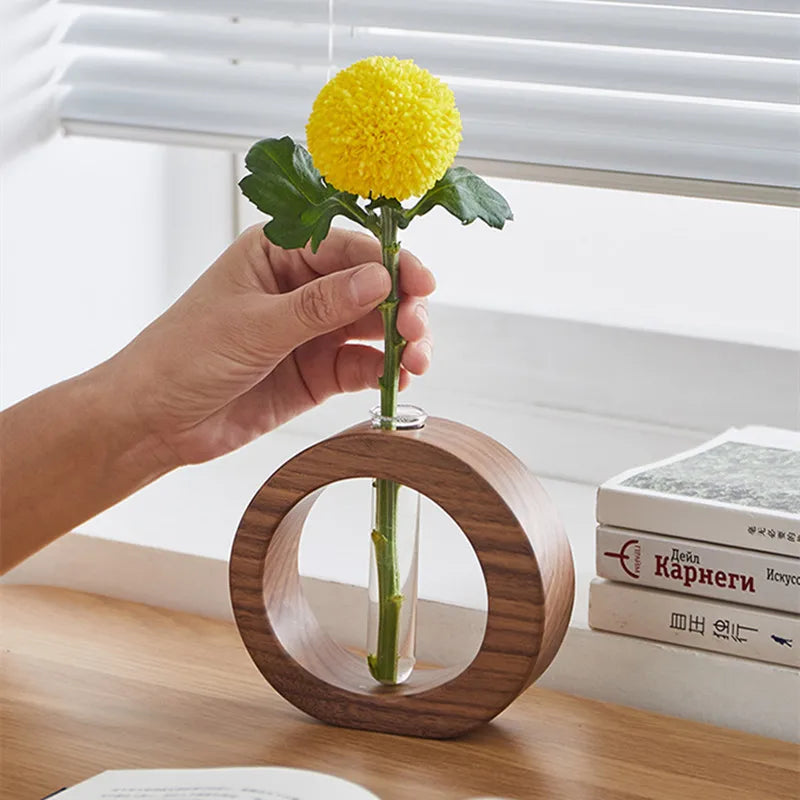 Hana – Wooden Glass Terrarium