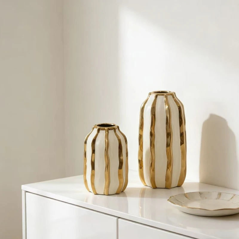 Lustra – Electroplated Porcelain Vase