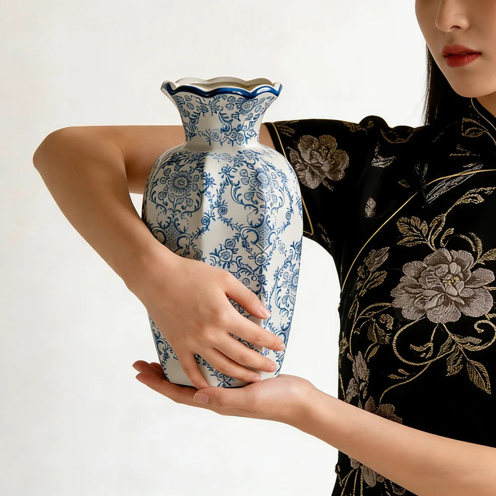 Azure – Hand-Painted Porcelain Vase