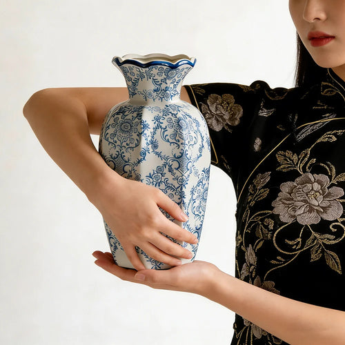 Azure – Hand-Painted Porcelain Vase