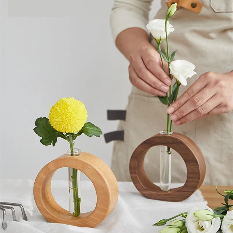 Hana – Wooden Glass Terrarium