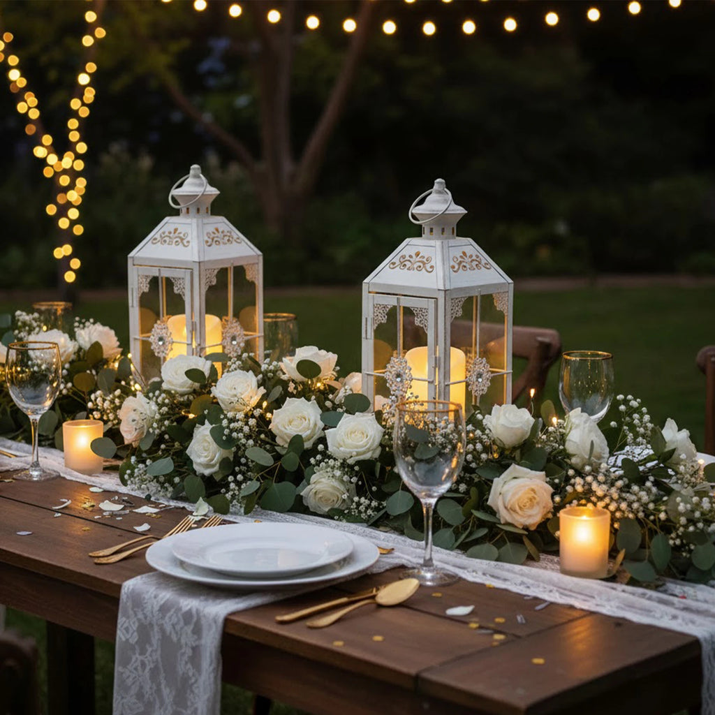 Vintage Metal Lantern Candle Holder