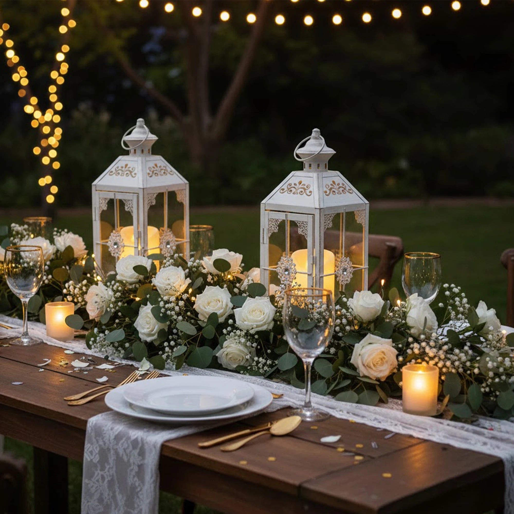 Vintage Metal Lantern Candle Holder