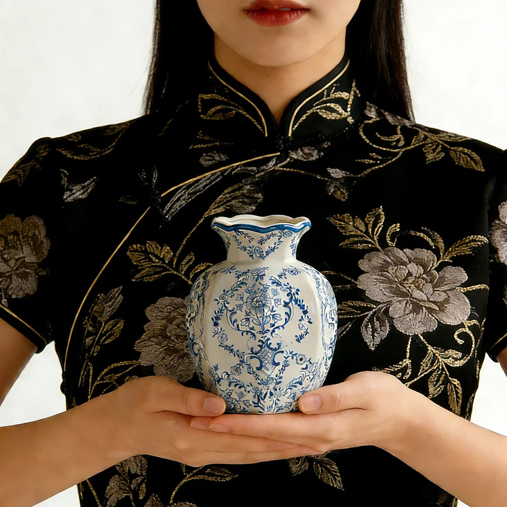 Azure – Hand-Painted Porcelain Vase