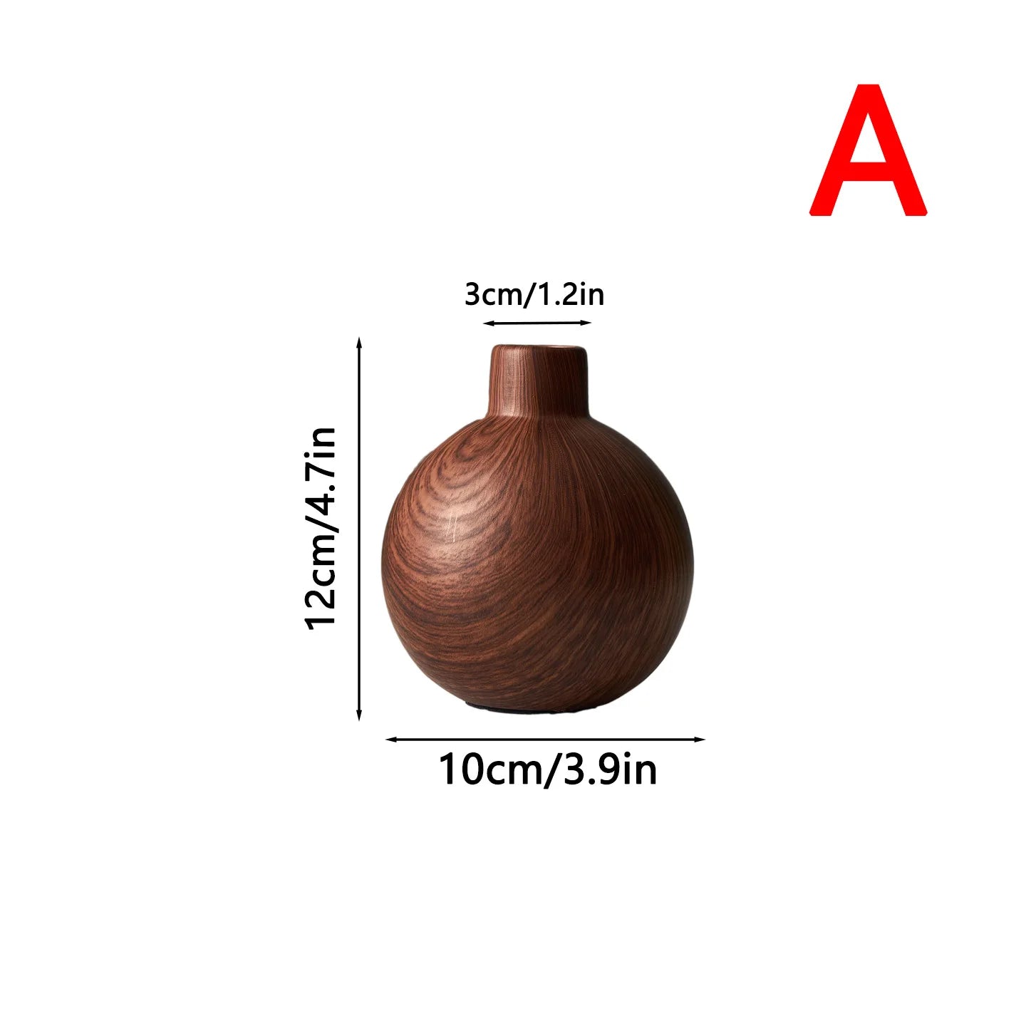 Woodgrain Ceramic Vase