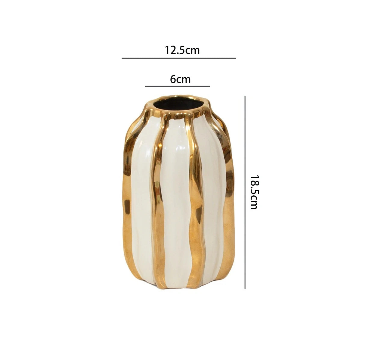 Lustra – Electroplated Porcelain Vase
