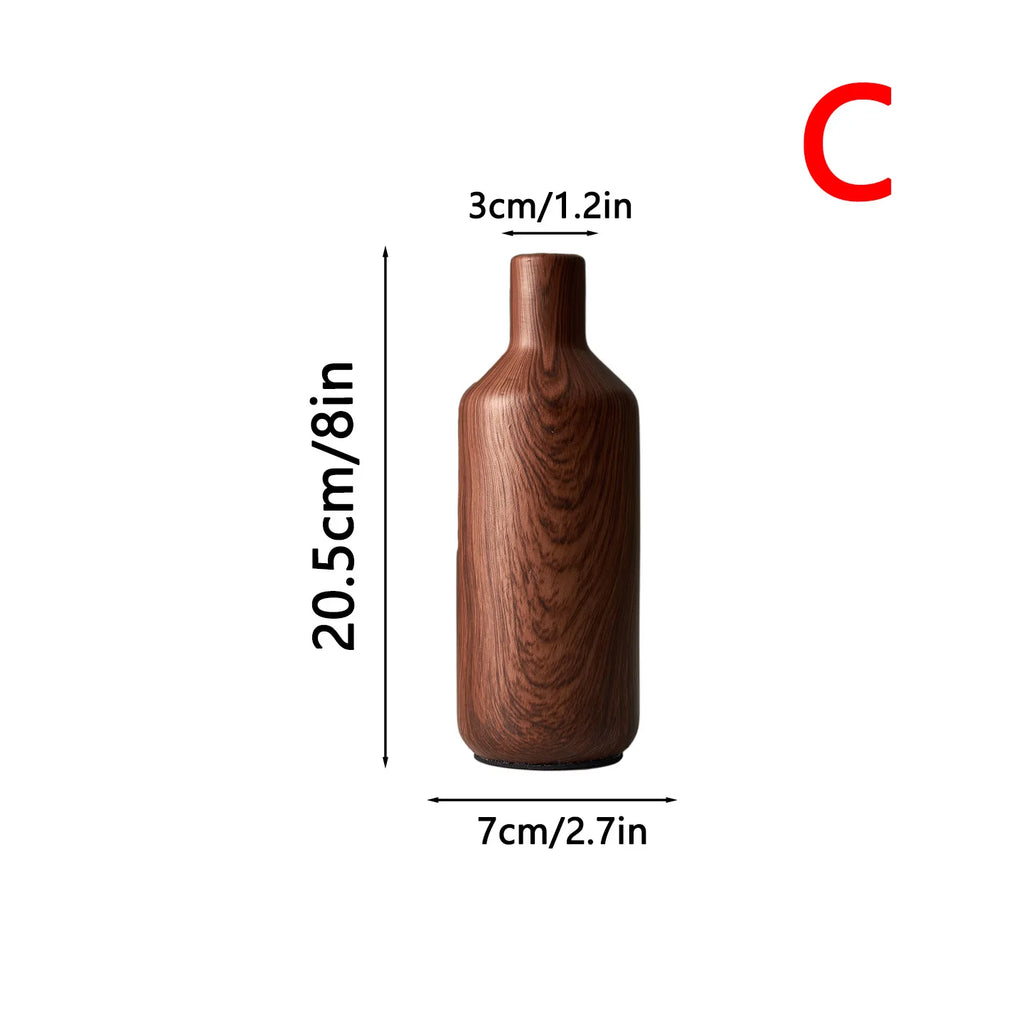Woodgrain Ceramic Vase