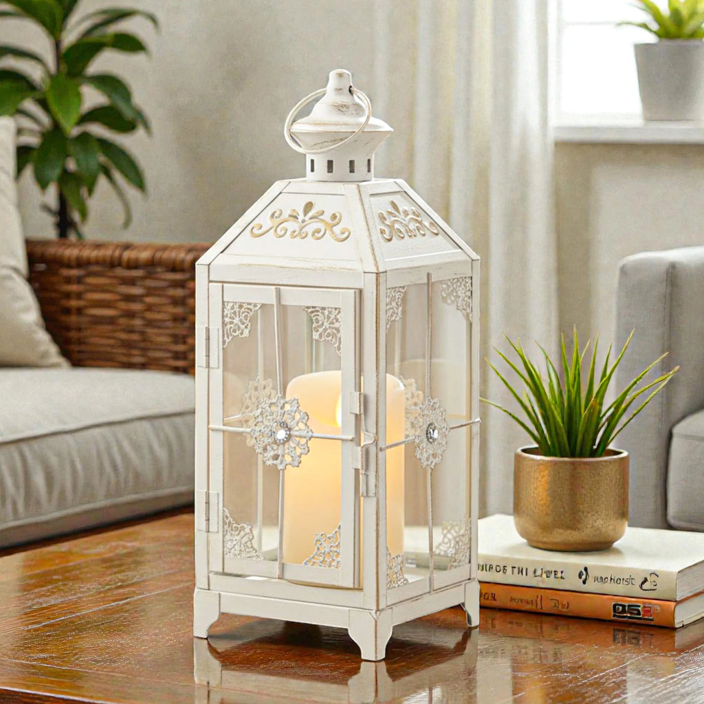 Vintage Metal Lantern Candle Holder