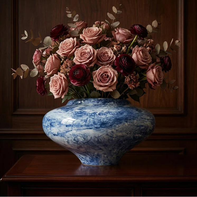 Celeste – Blue & White Porcelain Vase
