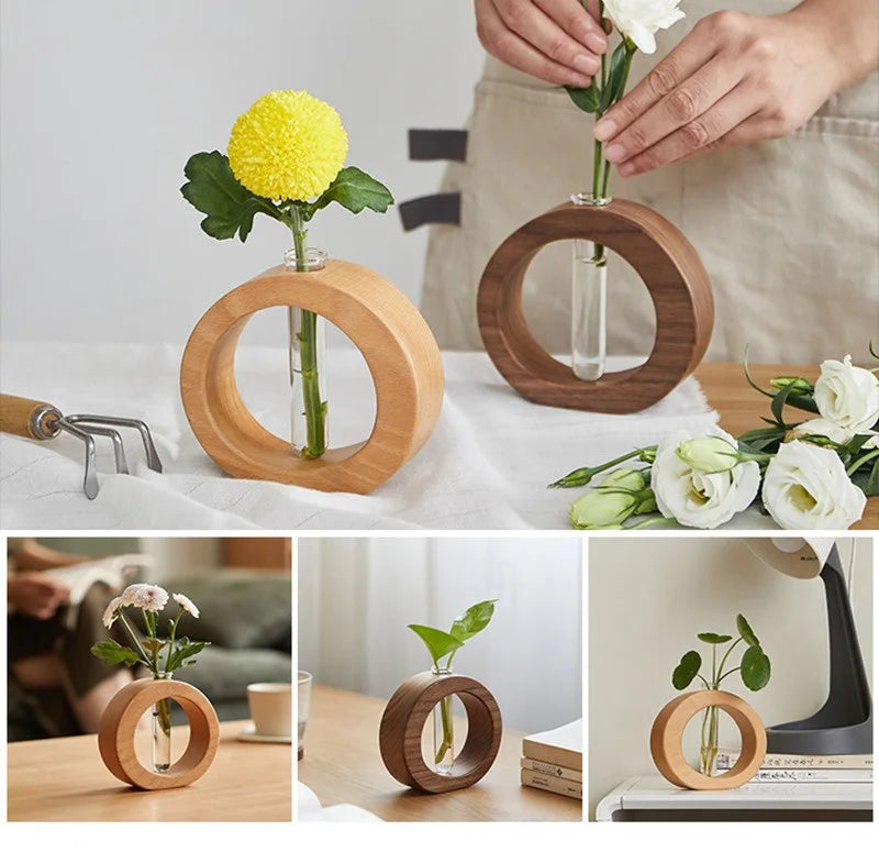 Hana – Wooden Glass Terrarium