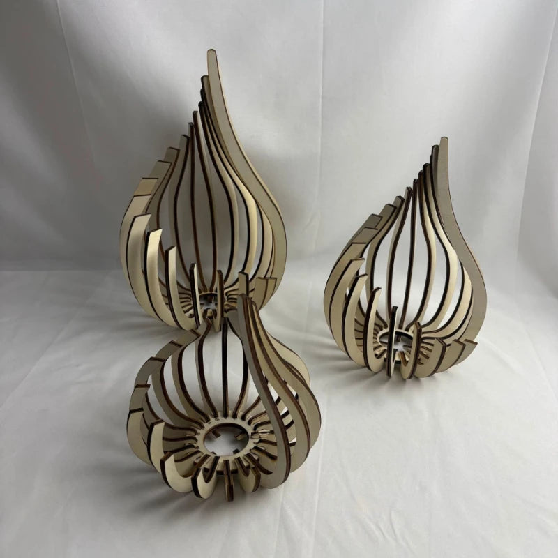 Artistic Wooden Candle Holder